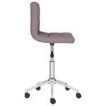 vidaXL Chaises pivotantes à manger lot de 4 taupe tissu
