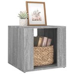 vidaXL Table de chevet Sonoma gris 41x40x36 cm Bois d'ingénierie