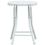 vidaXL Tabourets pliables de jardin lot de 4 blanc PEHD aspect rotin