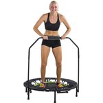 TUNTURI Trampoline Fitness 104 cm de diametre / Fitness Reboundisseur - avec Poignée Ajustable