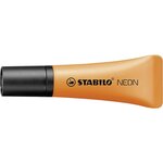 Filet x 8 surligneurs stabilo neon - 4 jaune + 2 vert + 1 orange + 1 rose x 10 stabilo