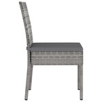 vidaXL Chaises de salle à manger de jardin 2 Pièces Résine tressée Gris