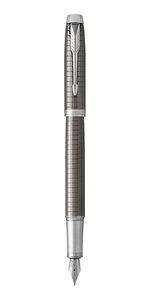 PARKER IM Premium - Stylo plume, espresso intense, plume moyenne, attributs chromés