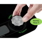 LITTLE BALANCE 8197 Kinetic Flower, Balance de cuisine sans pile, Rechargeable par son bouton Little Balance, 5 kg / 1 g, Noir