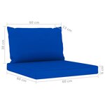 vidaXL Salon de jardin 9 Pièces avec coussins bleu