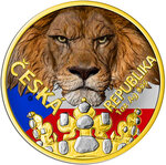 Pièce de monnaie en Argent 2 Dollars g 31.1 (1 oz) Millésime 2023 Flag Beasts CZECH LION