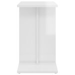 vidaXL Table d'appoint Blanc brillant 50x30x50 cm Aggloméré