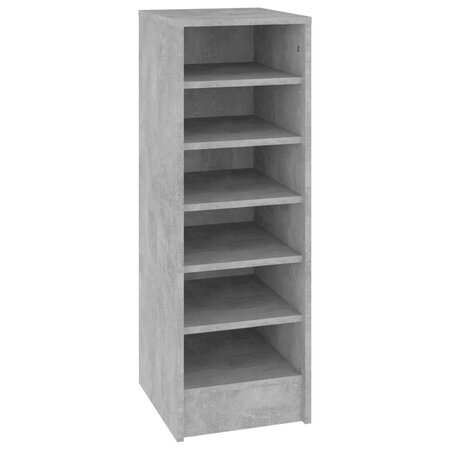 vidaXL Armoire à chaussures Gris 31 5x35x90 cm Aggloméré