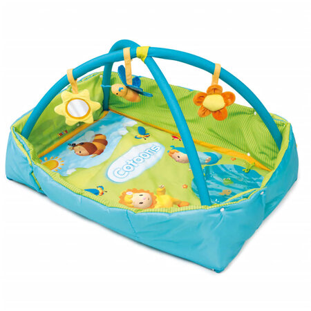Smoby tapis d'activité et de découverte cotoons bleu 110217