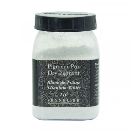 Pigment en poudre - sennelier - blanc de titane - pot de 200 ml