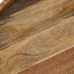 vidaXL Table basse Bois de manguier massif et acier 50 x 40 cm