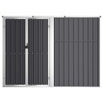 vidaXL Abri à outils de jardin anthracite 225x89x161cm acier galvanisé