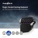 Clavier de Jeu à une Seule Main | Éclairage RVB | 33 touches programmables