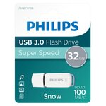 Philips clé usb 3.0 snow 32 go blanc et gris