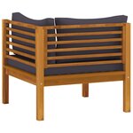 vidaXL Salon de jardin 7 Pièces avec coussin Bois d'acacia solide