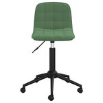 vidaXL Chaises pivotantes à manger lot de 4 vert foncé velours