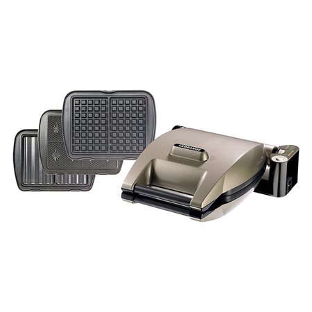 Lagrange Gaufrier+Gaufrette+Croque Premium Taupe 1200W 019622