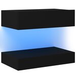 vidaXL Table de chevet Noir 60x35 cm Aggloméré