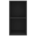 vidaXL Meuble TV mural Noir 37x37x72 cm Aggloméré