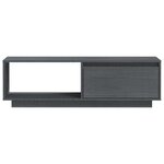 vidaXL Meuble TV Gris 110x30x33 5 cm Bois de pin massif