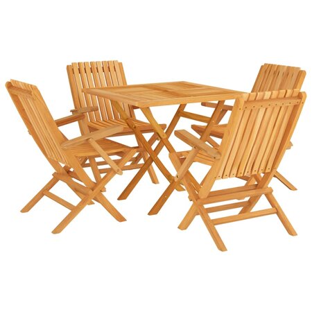 vidaXL Ensemble à dîner de jardin 5 Pièces Bois de teck massif