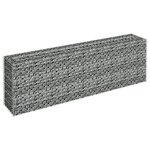 vidaXL Lit surélevé à gabion Acier galvanisé 180x30x60 cm