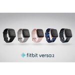 FITBIT Versa 2 - Montre connectée - Gris brume / Gris fumé tissé