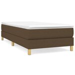 vidaXL Lit à sommier tapissier avec matelas Marron foncé 90x190 cm