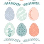Lot stickers 3D lapins / oeufs