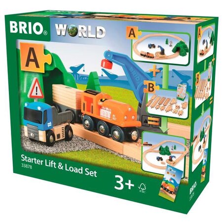 Brio World Circuit Transport de Fret - Coffret complet 19 pieces - Circuit de train en bois - Ravensburger - Mixte des 3 ans - 33878