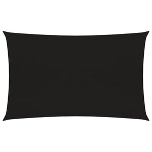 vidaXL Voile d'ombrage 160 g/m² Noir 2x4 5 m PEHD