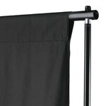 vidaXL Toile de fond Coton Noir 500 x 300 cm