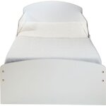 Lit pour enfants Blanc avec tiroirs de rangement sous le lit pour matelas 140cm x 70cm