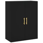 vidaXL Buffet haut Noir 69 5x34x180 cm Bois d'ingénierie