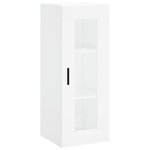 vidaXL Buffet haut Blanc 34 5x34x180 cm Bois d'ingénierie