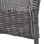 vidaXL Chaises à manger lot de 2 marron rotin kubu et bois de manguier
