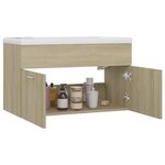 vidaXL Armoire d'évier avec lavabo intégré Chêne sonoma Aggloméré
