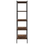vidaXL Étagère à 5 niveaux Noir et bois foncé 80x40x163 cm