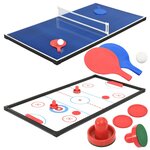vidaXL Table de jeu multiple 15 en 1 121x61x82 cm Noir