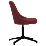 vidaXL Chaises pivotantes à manger lot de 2 bordeaux tissu