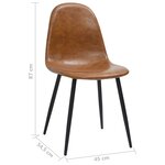 vidaXL Chaises à manger lot de 2 45x53 5x83 cm marron brillant