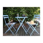Salon de jardin bistrot nuances de bleu