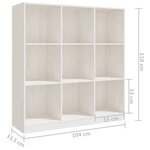 vidaXL Bibliothèque/Séparateur de pièce Blanc 104x33 5x110 cm Pin