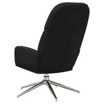 vidaXL Chaise de relaxation Noir Similicuir daim