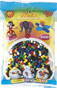 3 000 perles standard (Ø5 mm) mélange 6 couleurs