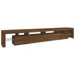 vidaXL Meuble TV avec lumières LED Chêne marron 260x36 5x40 cm