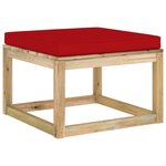 vidaXL Salon de jardin 7 Pièces avec coussins bois de pin imprégné