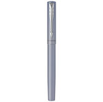 Parker vector xl stylo plume  laque bleu-argent métallisée sur laiton  plume fine  encre bleue  coffret cadeau