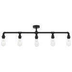 vidaXL Plafonnier Noir 5 ampoules E27