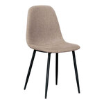 Chaise de salle à manger en polyester pierre avec pieds noirs